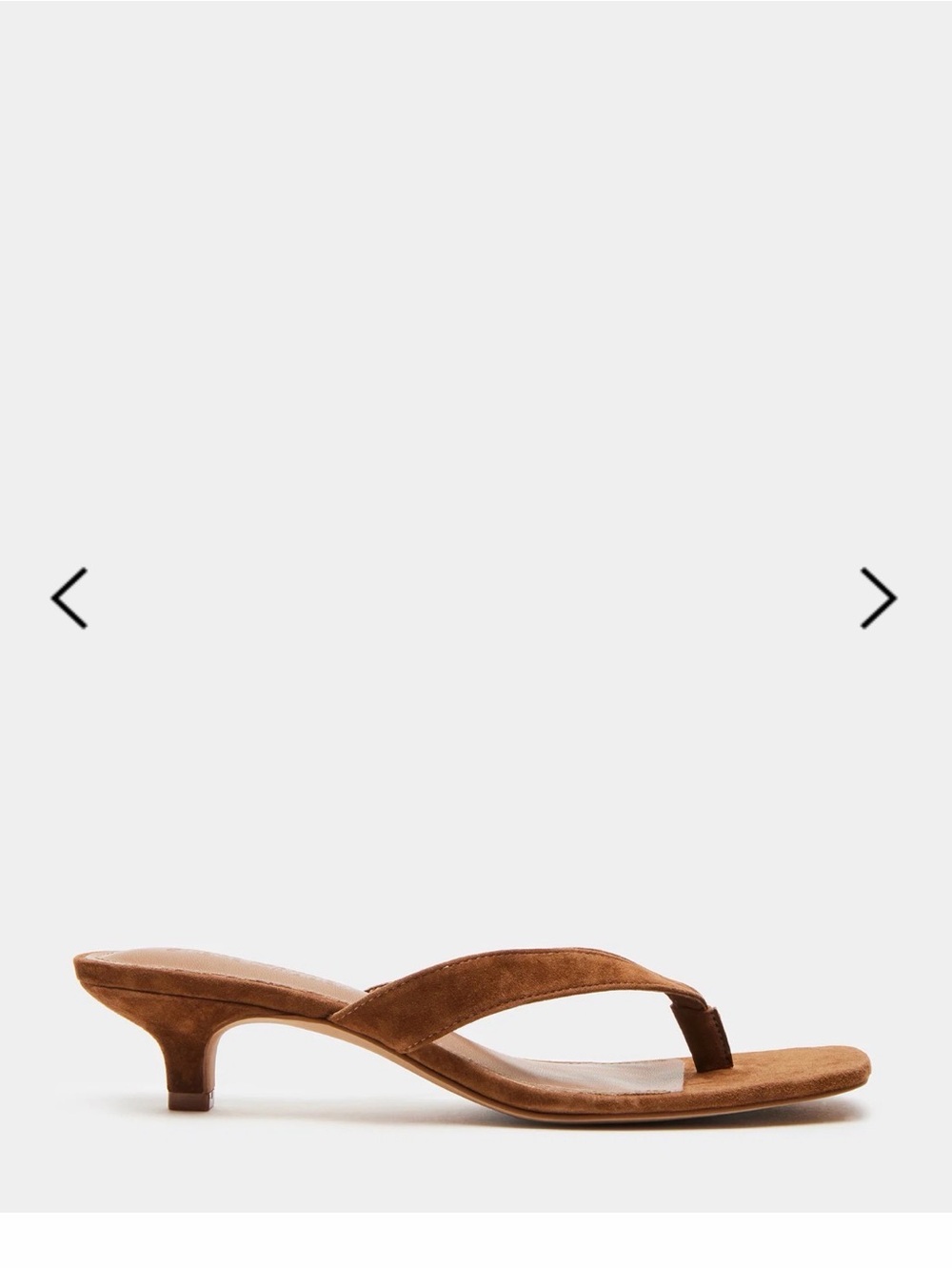 Steve Madden Brown Suede Thong Kitten Heel Sandal NWOT size 8.5
